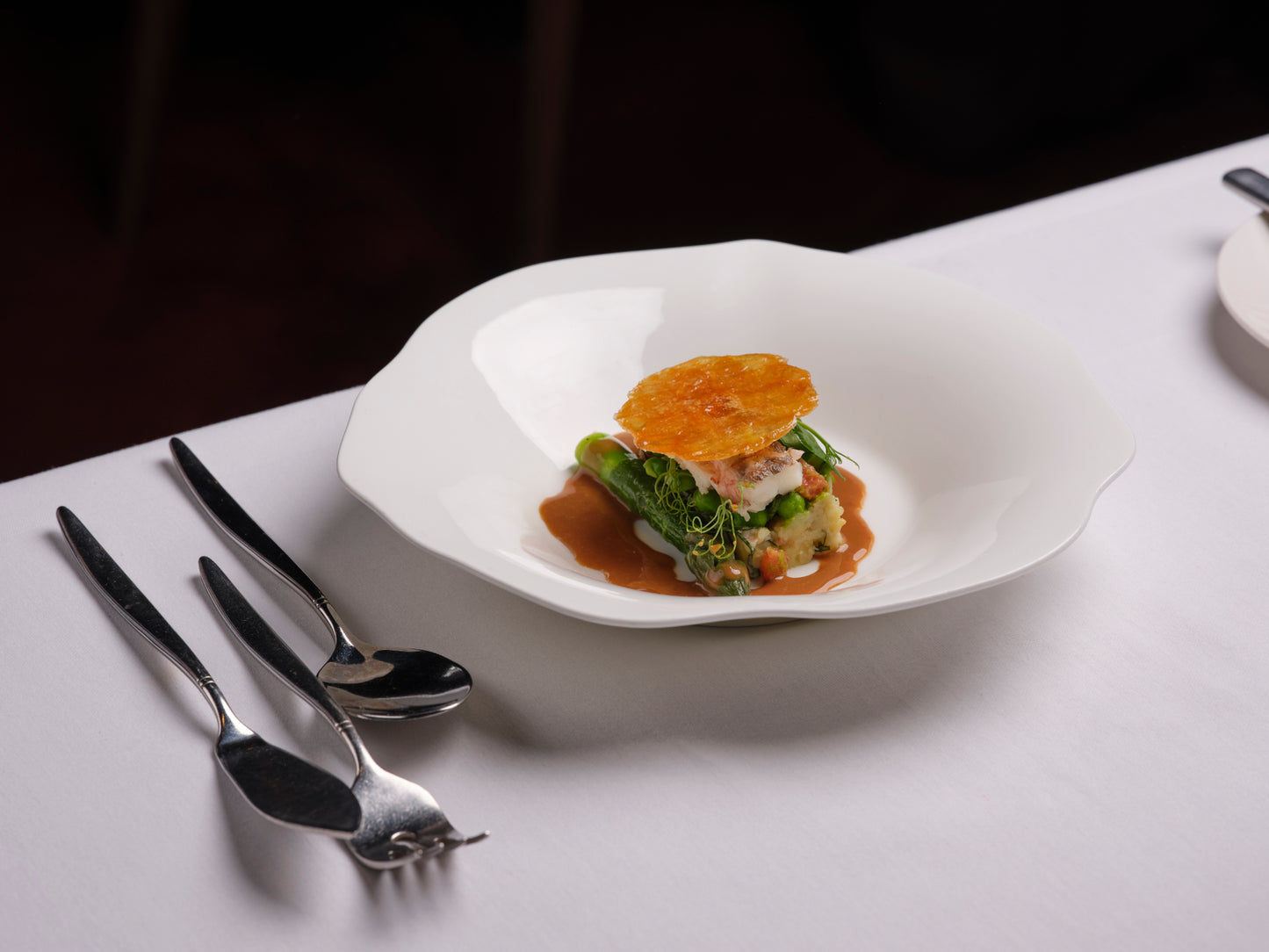 Dînez avec le chef David Moore à votre table au restaurant étoilé Michelin Pied à Terre.